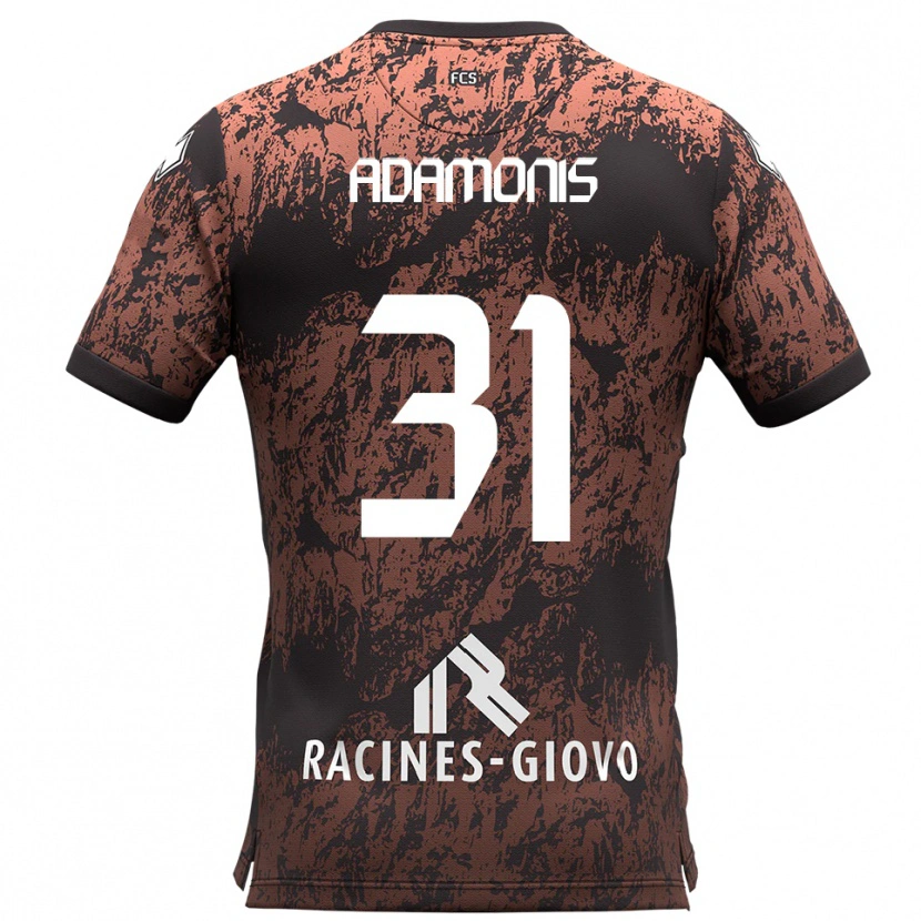 Danxen Uomo Maglia Marius Adamonis #31 Marrone Nero Kit Gara Away 2025/26 Maglietta