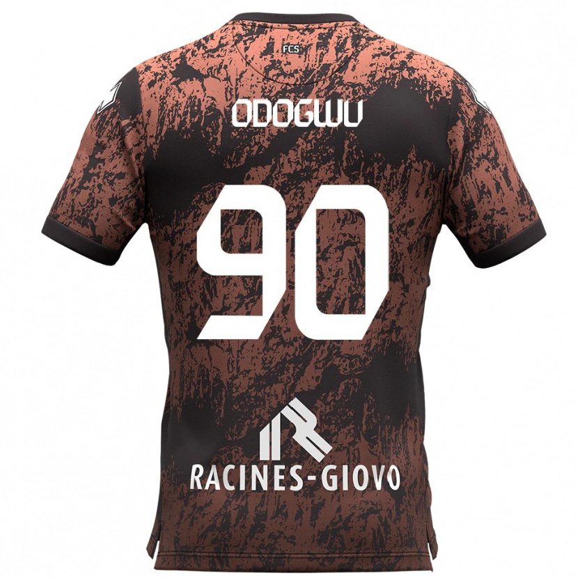 Danxen Uomo Maglia Raphael Odogwu #90 Marrone Nero Kit Gara Away 2025/26 Maglietta