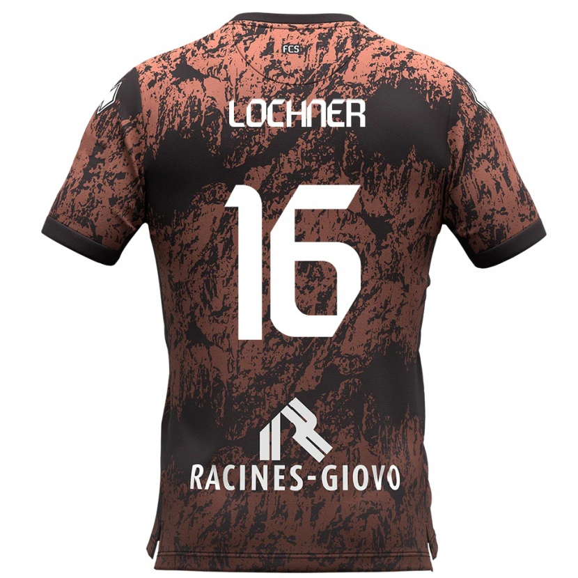 Danxen Uomo Maglia Filippo Lochner #16 Marrone Nero Kit Gara Away 2025/26 Maglietta