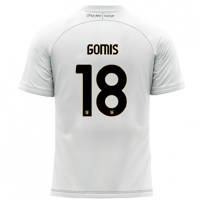 Danxen Uomo Maglia Francis Gomis #18 Bianco Giallo Kit Gara Away 2025/26 Maglietta