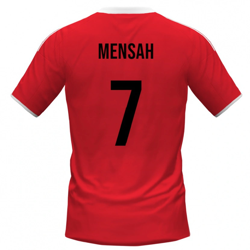Danxen Uomo Maglia Davis Mensah #7 Rosso Bianco Kit Gara Away 2025/26 Maglietta