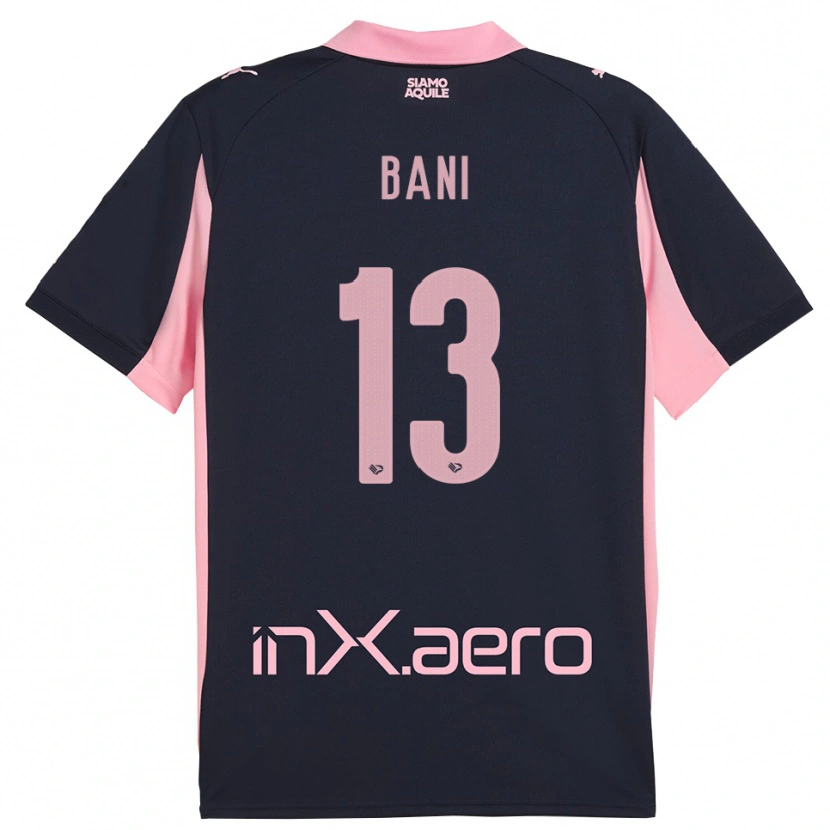 Danxen Uomo Maglia Mattia Bani #13 Navy Rosa Kit Gara Away 2025/26 Maglietta