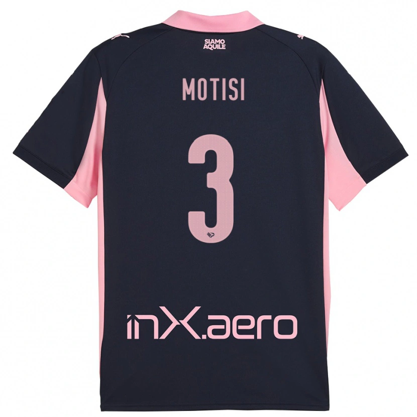 Danxen Uomo Maglia Giuseppe Motisi #3 Navy Rosa Kit Gara Away 2025/26 Maglietta