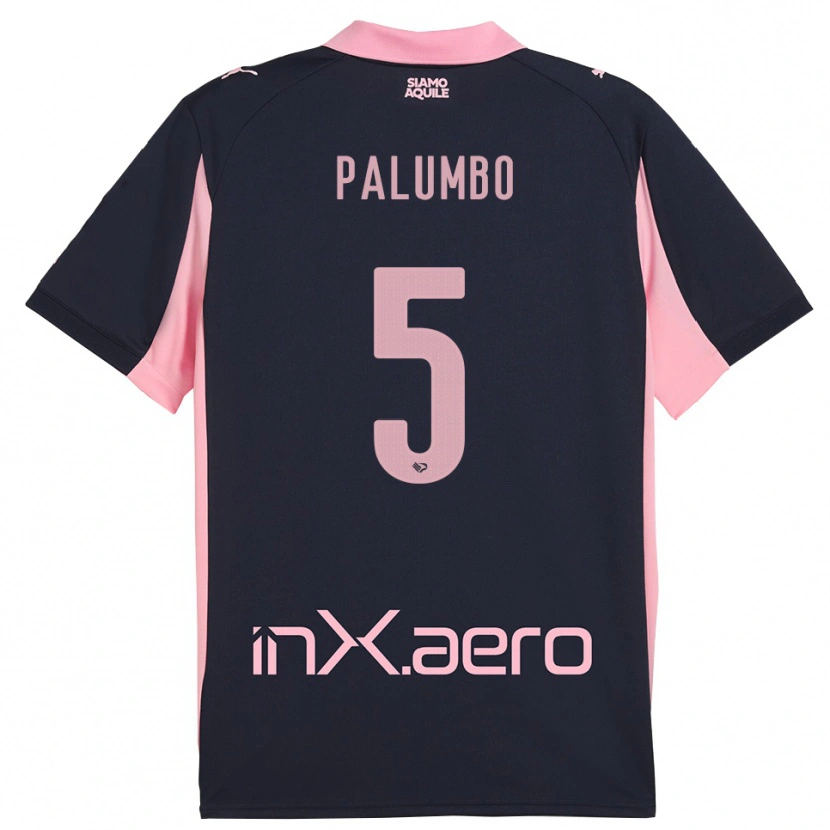 Danxen Uomo Maglia Antonio Palumbo #5 Navy Rosa Kit Gara Away 2025/26 Maglietta