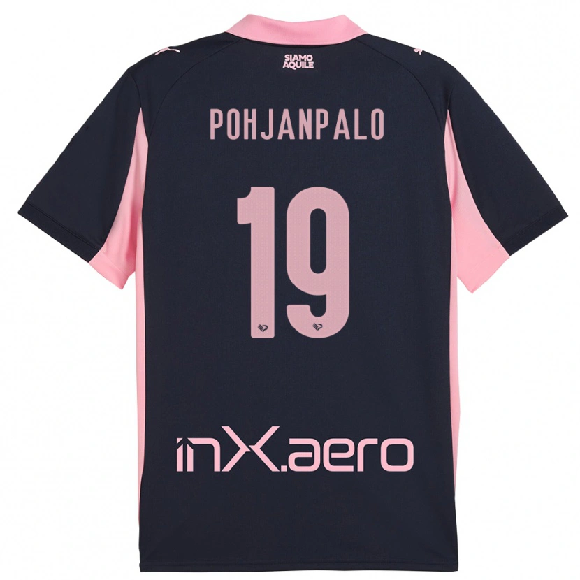 Danxen Uomo Maglia Joel Pohjanpalo #19 Navy Rosa Kit Gara Away 2025/26 Maglietta