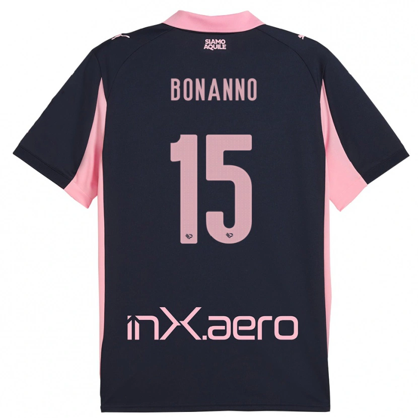 Danxen Uomo Maglia Simone Bonanno #15 Navy Rosa Kit Gara Away 2025/26 Maglietta