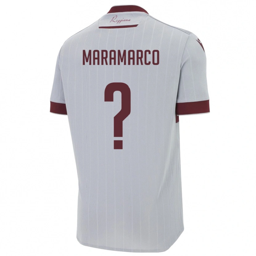 Danxen Uomo Maglia Andrea Maramarco #0 Borgogna Bianco Kit Gara Away 2025/26 Maglietta