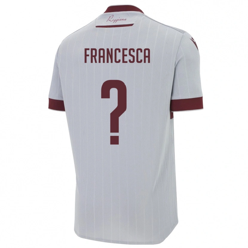 Danxen Uomo Maglia Lenzini Francesca #0 Borgogna Bianco Kit Gara Away 2025/26 Maglietta
