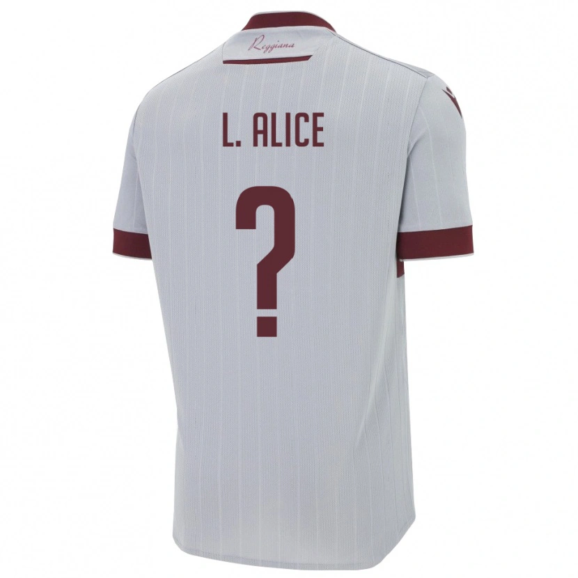 Danxen Uomo Maglia Lombardi Alice #0 Borgogna Bianco Kit Gara Away 2025/26 Maglietta