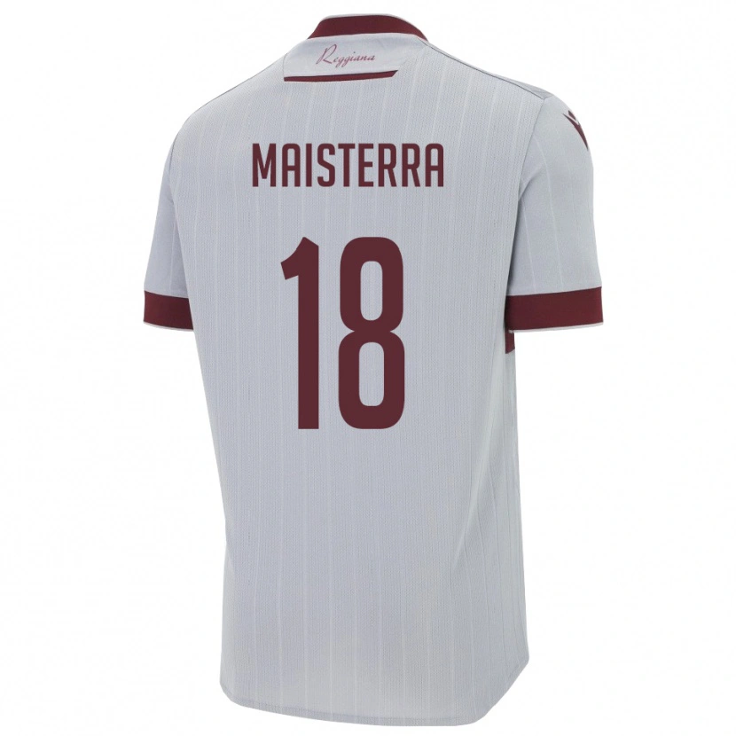Danxen Uomo Maglia Roque Maisterra #18 Borgogna Bianco Kit Gara Away 2025/26 Maglietta