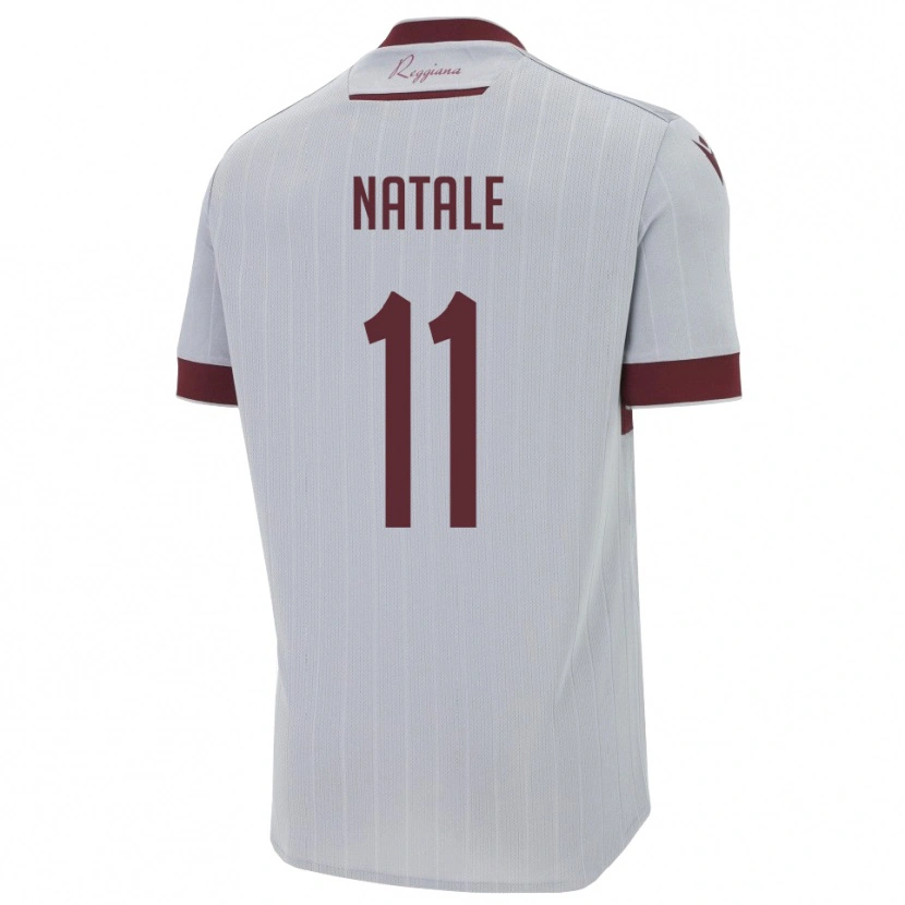 Danxen Uomo Maglia Mario Natale #11 Borgogna Bianco Kit Gara Away 2025/26 Maglietta