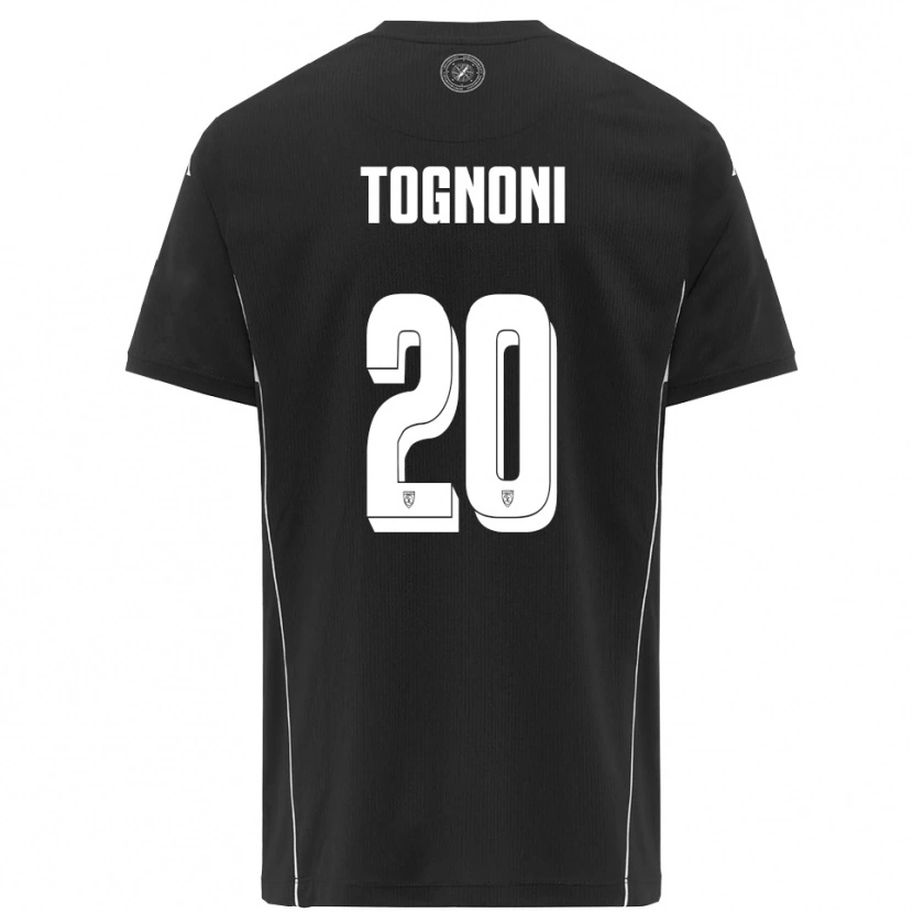 Danxen Uomo Maglia Thomas Tognoni #20 Nero Bianco Kit Gara Away 2025/26 Maglietta