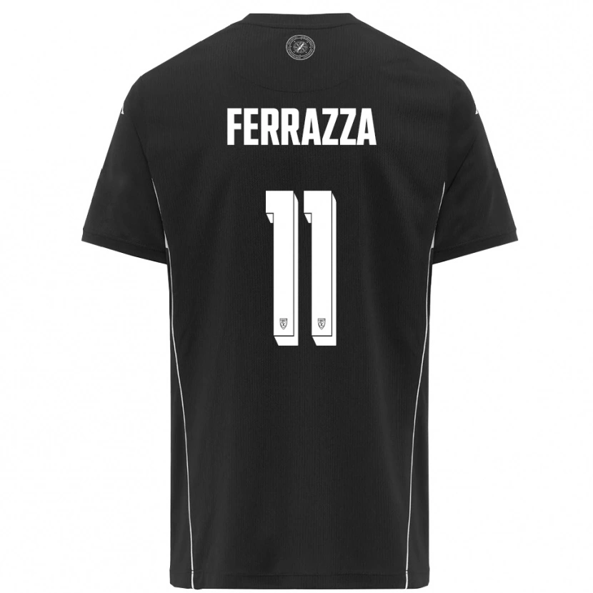 Danxen Uomo Maglia Diego Ferrazza #11 Nero Bianco Kit Gara Away 2025/26 Maglietta