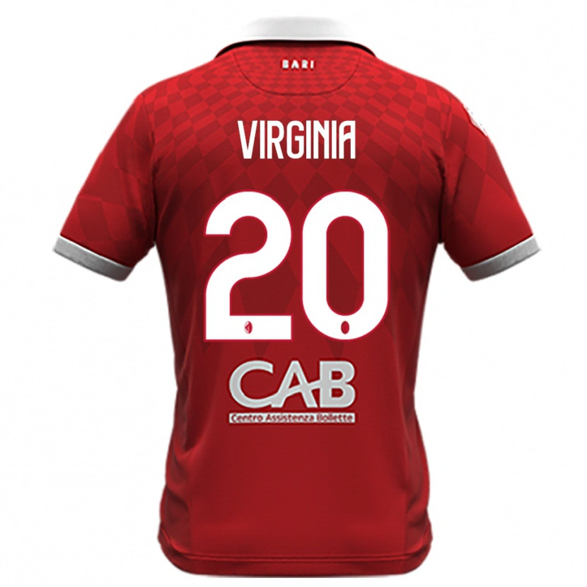 Danxen Uomo Maglia Kiswensida Virginia #20 Rosso Bianco Kit Gara Away 2025/26 Maglietta
