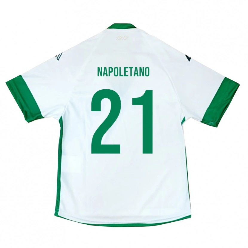 Danxen Uomo Maglia Jordan Napoletano #21 Bianco Verde Blu Kit Gara Away 2025/26 Maglietta