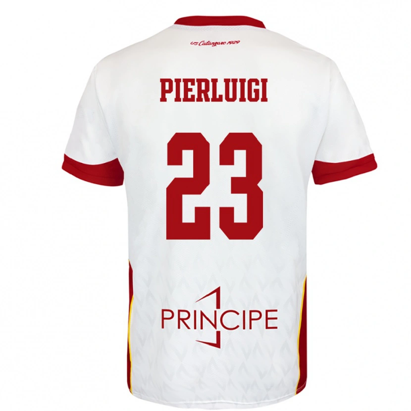 Danxen Uomo Maglia Federico Pierluigi #23 Bianco Rosso Kit Gara Away 2025/26 Maglietta
