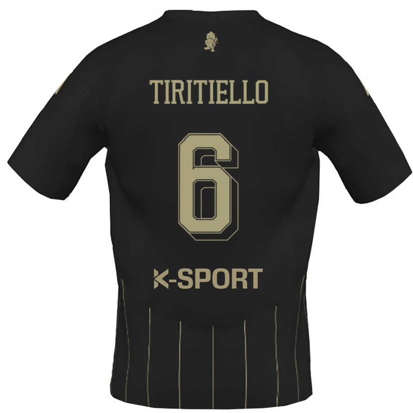 Danxen Uomo Maglia Andrea Tiritiello #6 Grigio Bianco Kit Gara Away 2025/26 Maglietta