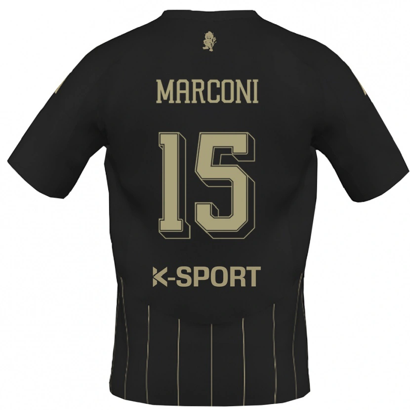 Danxen Uomo Maglia Ivan Marconi #15 Grigio Bianco Kit Gara Away 2025/26 Maglietta