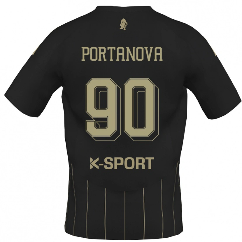 Danxen Uomo Maglia Denis Portanova #90 Grigio Bianco Kit Gara Away 2025/26 Maglietta