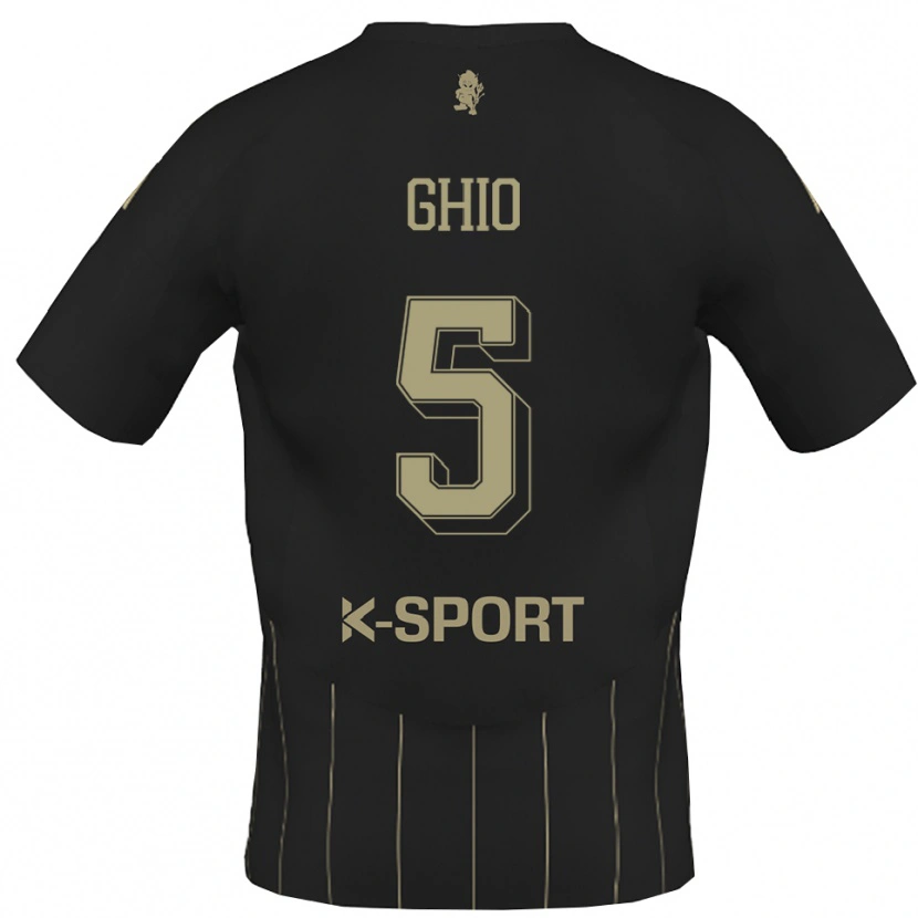 Danxen Uomo Maglia Umberto Ghio #5 Grigio Bianco Kit Gara Away 2025/26 Maglietta