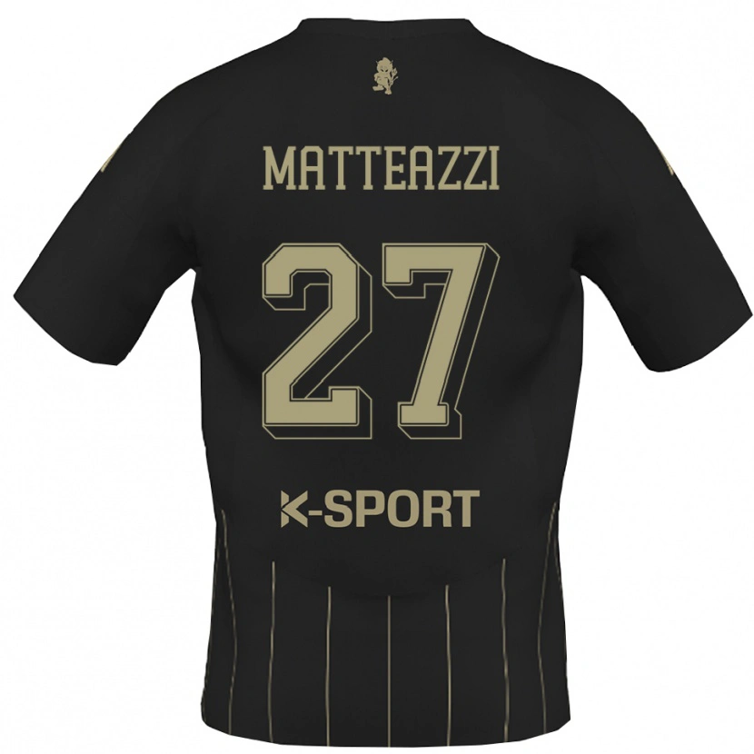 Danxen Uomo Maglia Ernesto Matteazzi #27 Grigio Bianco Kit Gara Away 2025/26 Maglietta