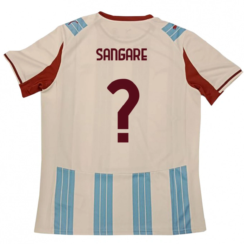 Danxen Uomo Maglia Karim Sangare #0 Azzurro Cielo Bianco Kit Gara Away 2025/26 Maglietta