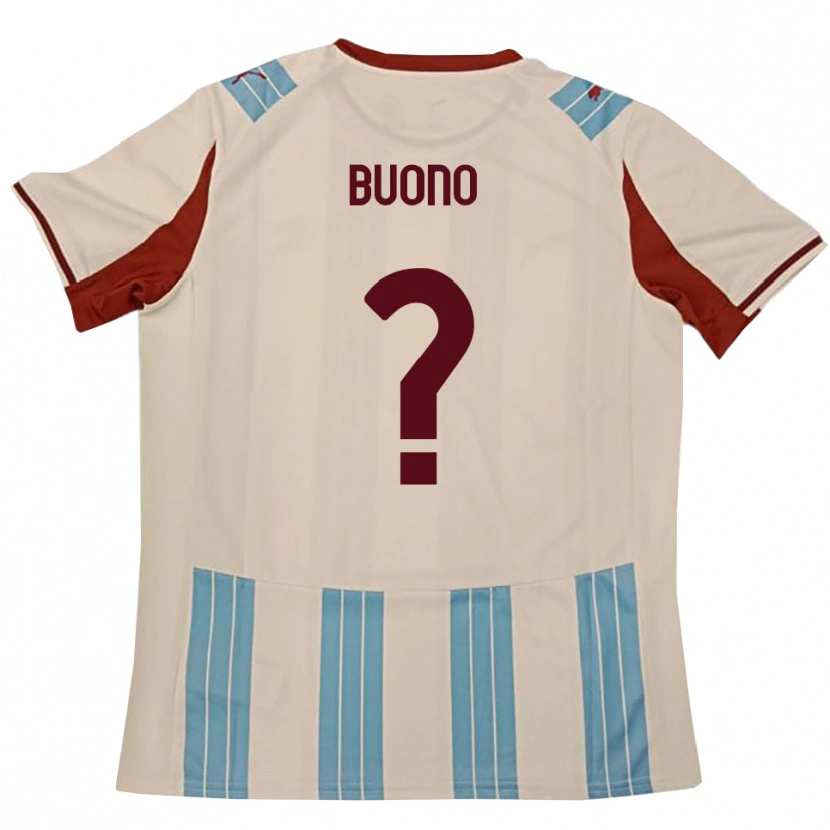 Danxen Uomo Maglia Anto Buono #0 Azzurro Cielo Bianco Kit Gara Away 2025/26 Maglietta
