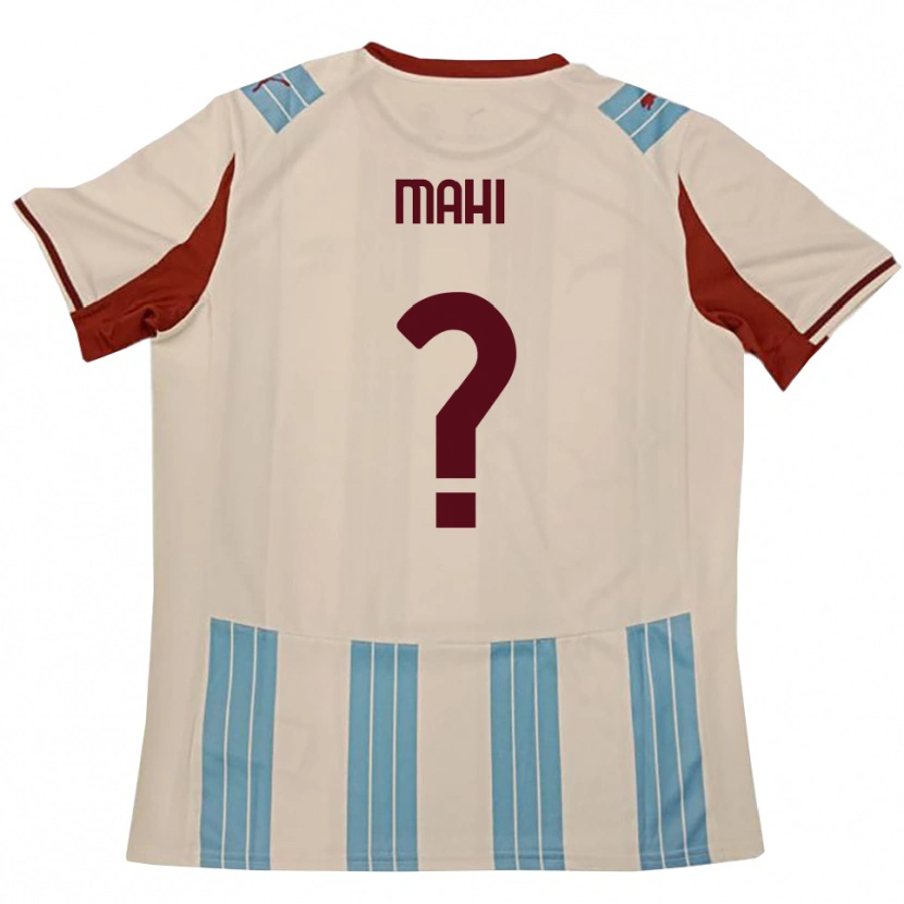 Danxen Uomo Maglia Matteo Mahi #0 Azzurro Cielo Bianco Kit Gara Away 2025/26 Maglietta