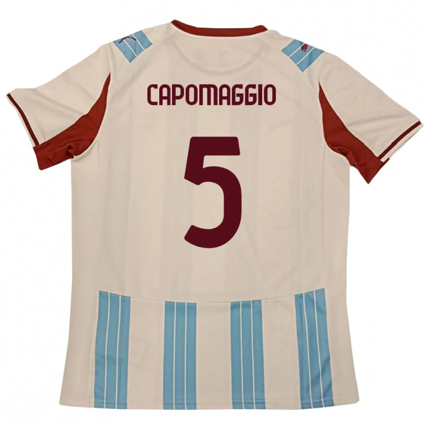 Danxen Uomo Maglia Galo Capomaggio #5 Azzurro Cielo Bianco Kit Gara Away 2025/26 Maglietta