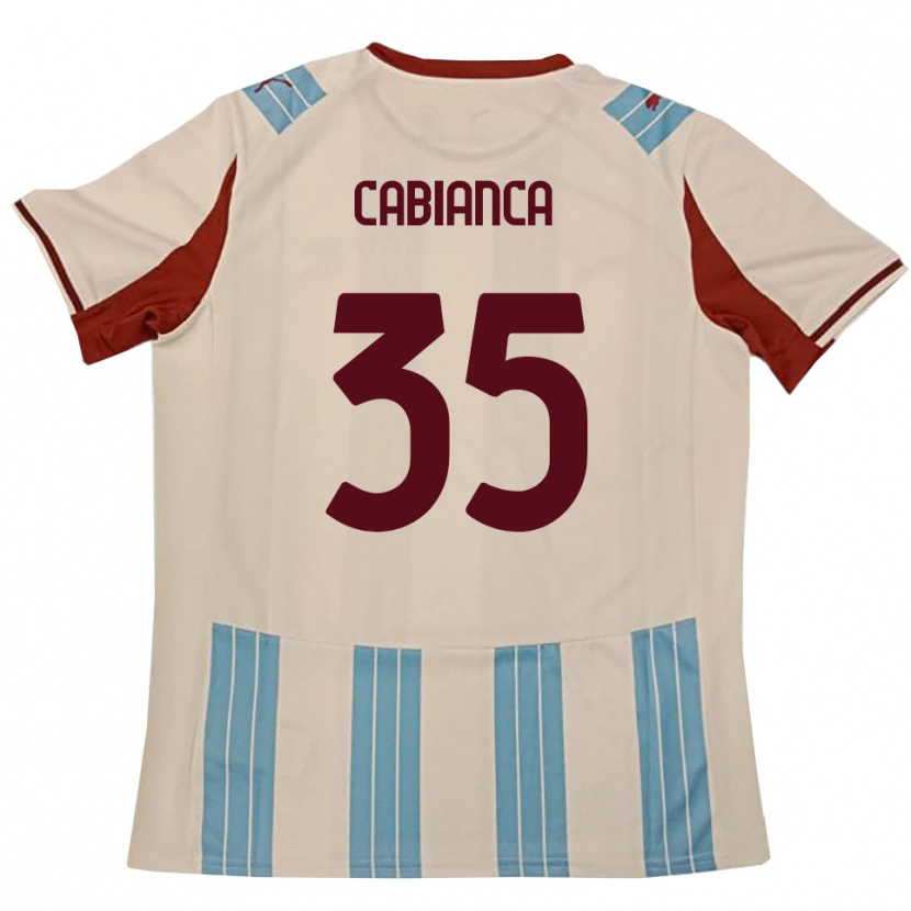 Danxen Uomo Maglia Eddy Cabianca #35 Azzurro Cielo Bianco Kit Gara Away 2025/26 Maglietta