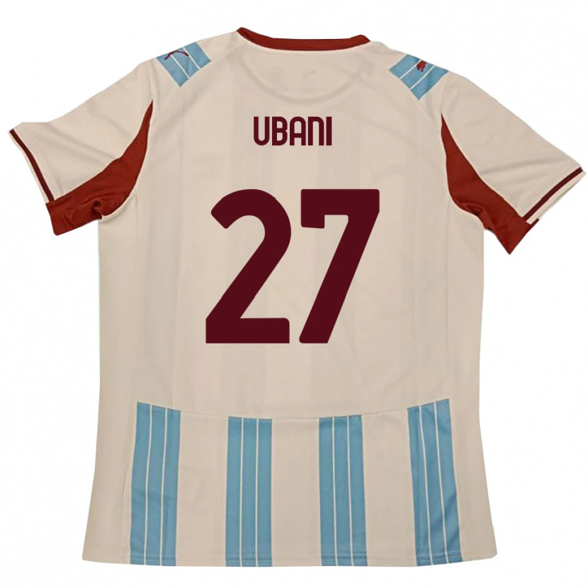 Danxen Uomo Maglia Marlon Ubani #27 Azzurro Cielo Bianco Kit Gara Away 2025/26 Maglietta