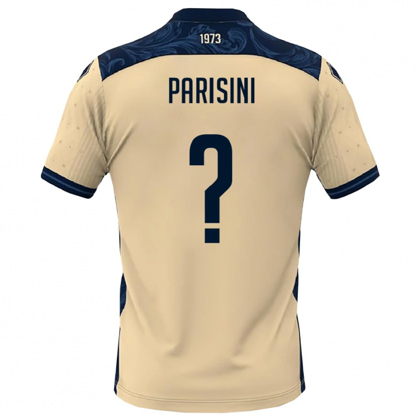 Danxen Uomo Maglia Francesco Parisini #0 Bianco Navy Kit Gara Away 2025/26 Maglietta