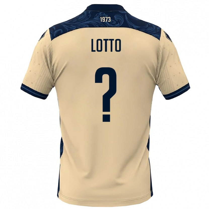 Danxen Uomo Maglia Nicolò Lotto #0 Bianco Navy Kit Gara Away 2025/26 Maglietta