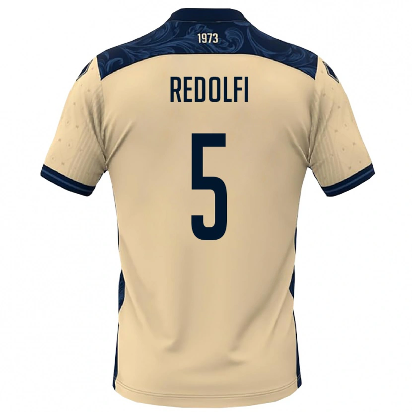 Danxen Uomo Maglia Alex Redolfi #5 Bianco Navy Kit Gara Away 2025/26 Maglietta