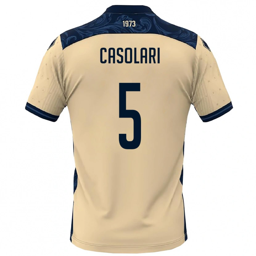 Danxen Uomo Maglia Federico Casolari #5 Bianco Navy Kit Gara Away 2025/26 Maglietta
