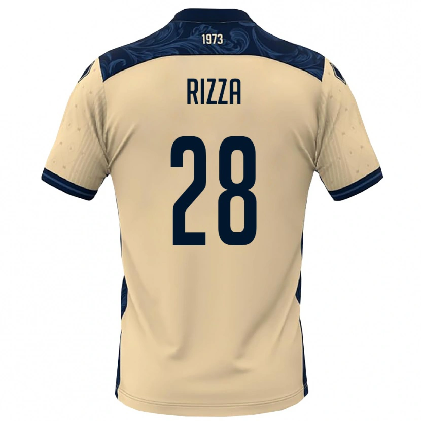 Danxen Uomo Maglia Alessio Rizza #28 Bianco Navy Kit Gara Away 2025/26 Maglietta