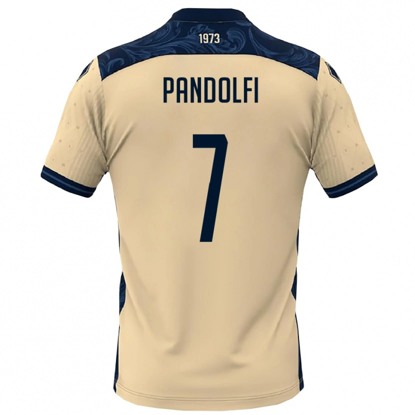 Danxen Uomo Maglia Luca Pandolfi #7 Bianco Navy Kit Gara Away 2025/26 Maglietta