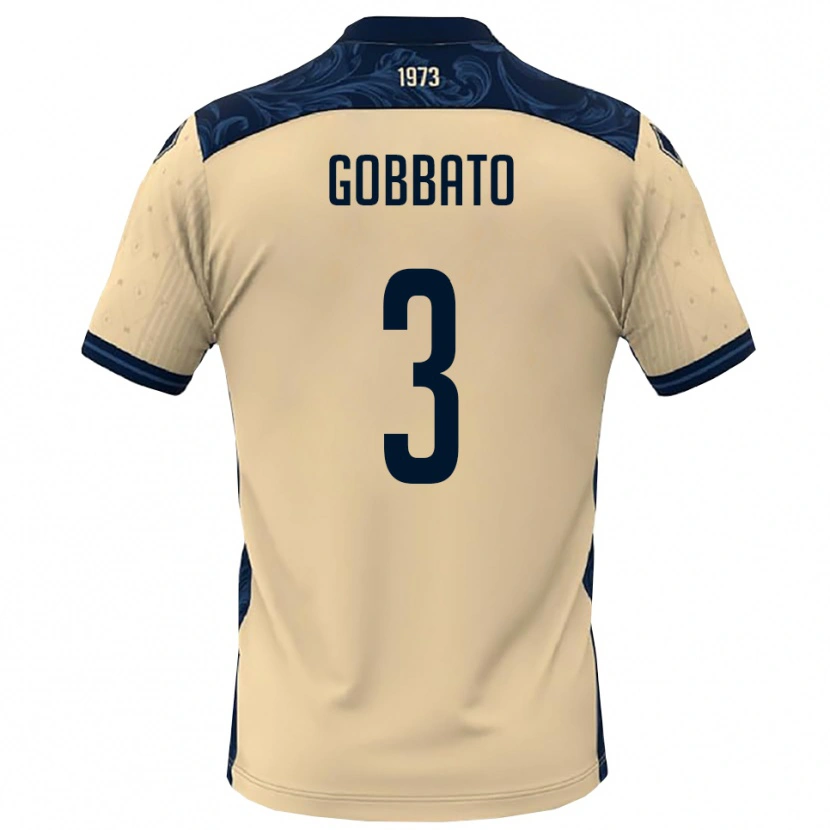 Danxen Uomo Maglia Michele Gobbato #3 Bianco Navy Kit Gara Away 2025/26 Maglietta
