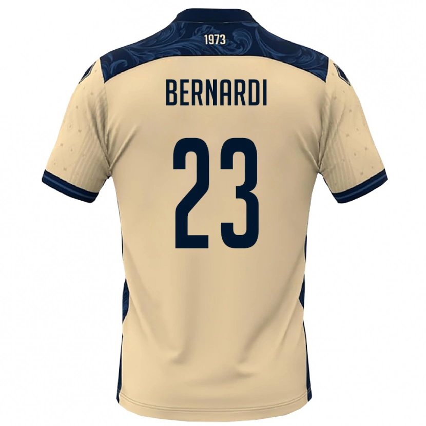 Danxen Uomo Maglia Andrea Bernardi #23 Bianco Navy Kit Gara Away 2025/26 Maglietta