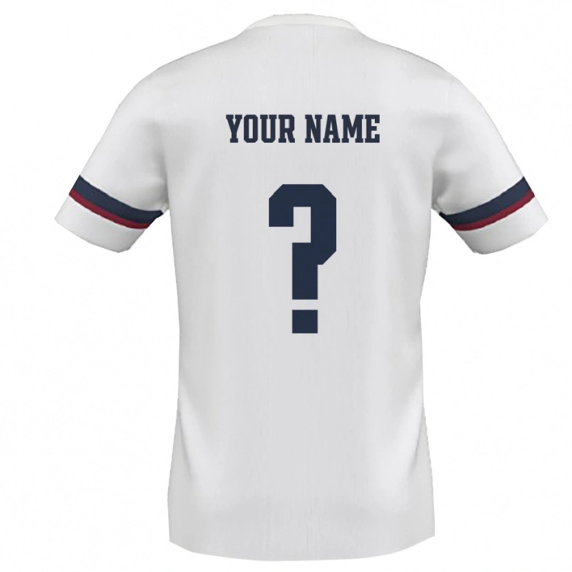 Danxen Uomo Maglia Il Tuo Nome #0 Bianco Rosso Kit Gara Away 2025/26 Maglietta