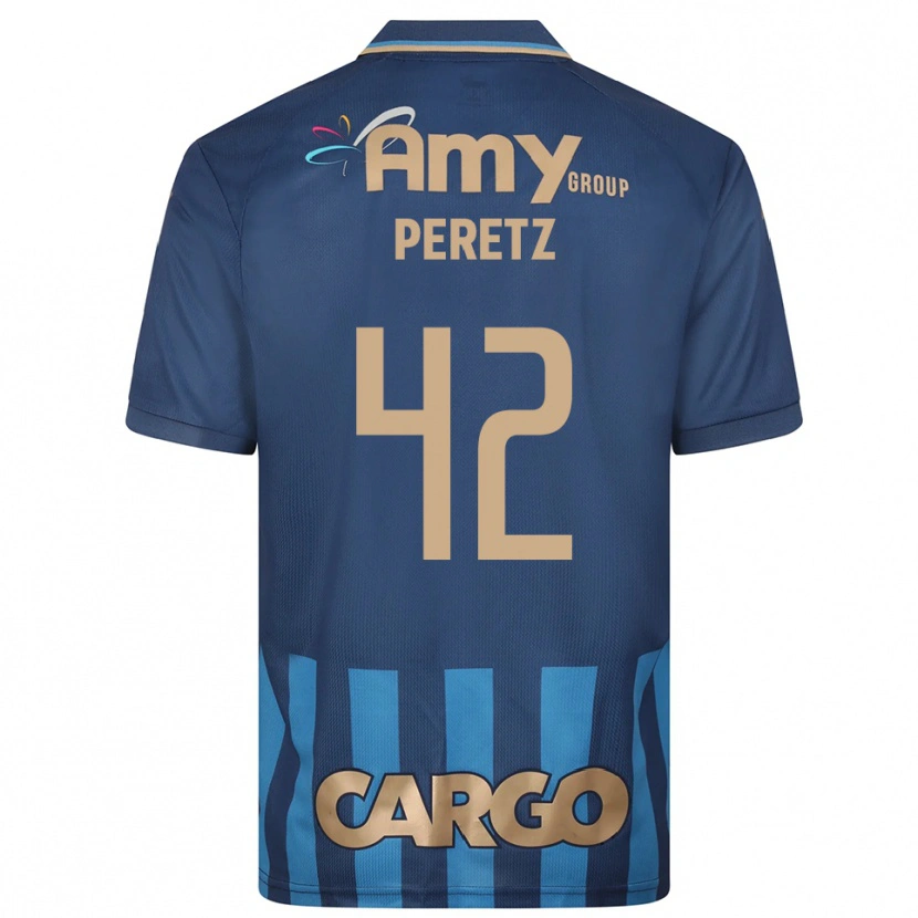 Danxen Uomo Maglia Dor Peretz #42 Blu Navy Kit Gara Away 2025/26 Maglietta