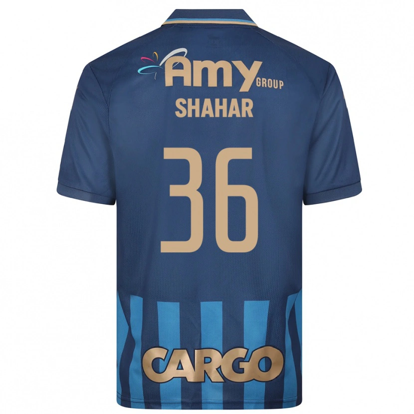 Danxen Uomo Maglia Ido Shahar #36 Blu Navy Kit Gara Away 2025/26 Maglietta