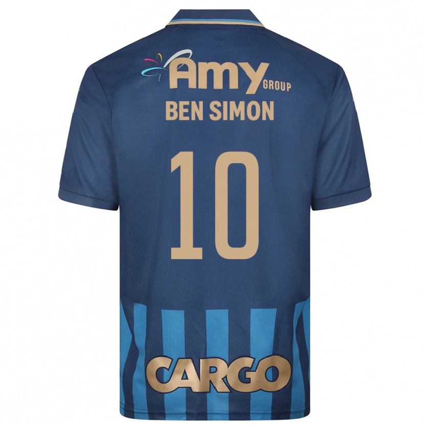 Danxen Uomo Maglia Ilay Ben Simon #10 Blu Navy Kit Gara Away 2025/26 Maglietta
