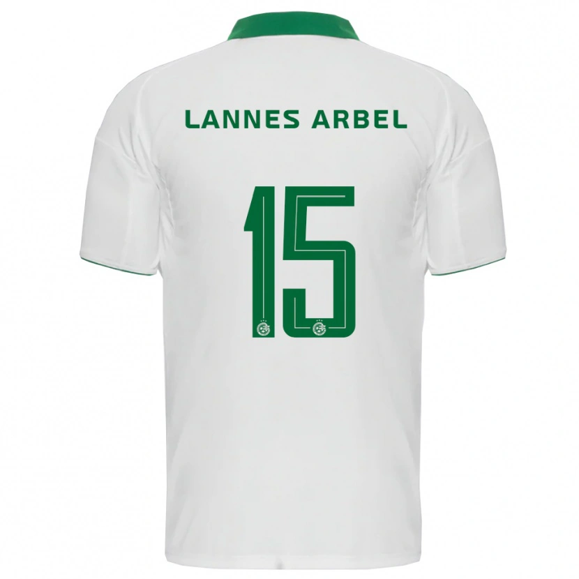 Danxen Uomo Maglia Tomer Lannes Arbel #15 Bianco Verde Kit Gara Away 2025/26 Maglietta
