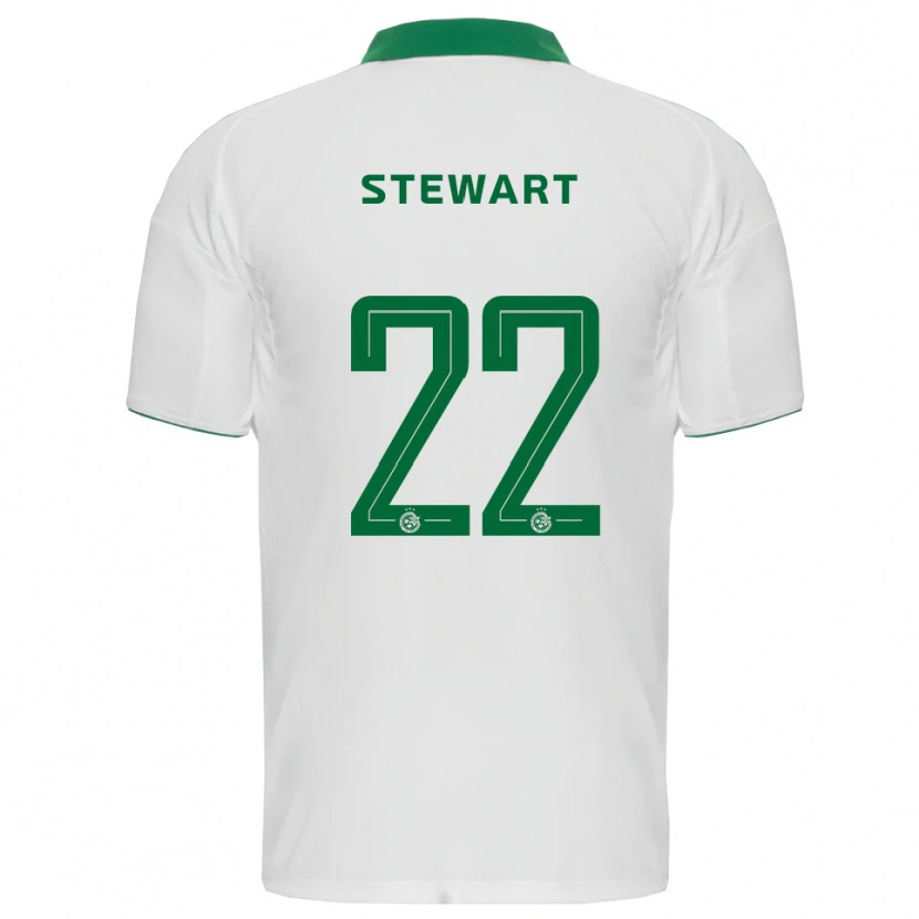 Danxen Uomo Maglia Trivante Stewart #22 Bianco Verde Kit Gara Away 2025/26 Maglietta