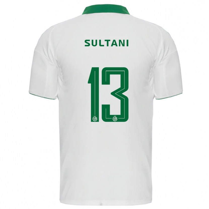 Danxen Uomo Maglia Tomás Sultani #13 Bianco Verde Kit Gara Away 2025/26 Maglietta