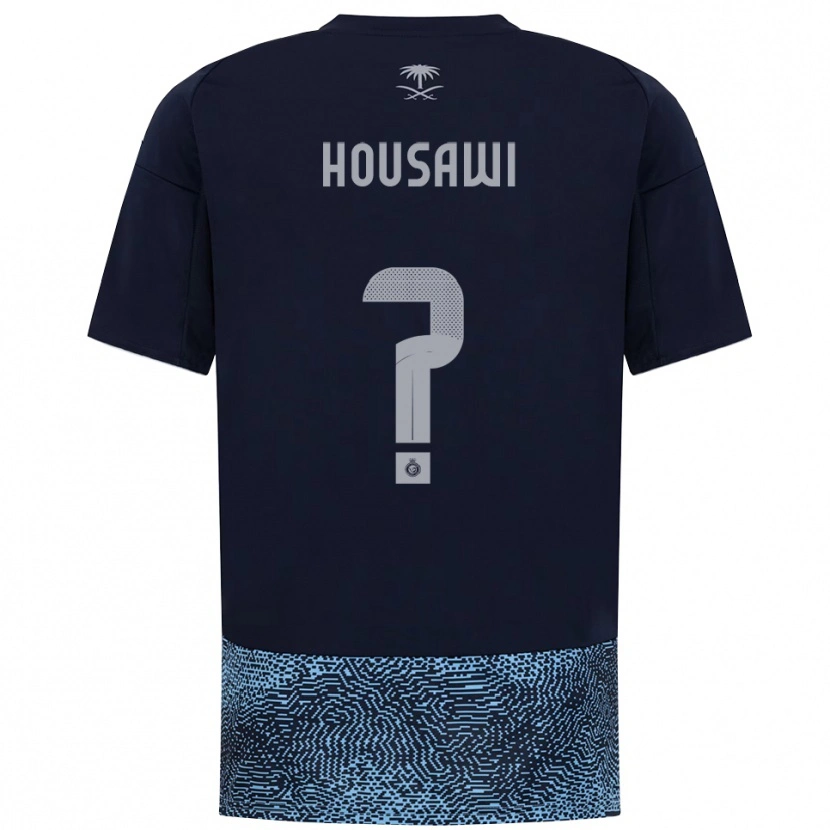 Danxen Uomo Maglia Asser Housawi #0 Navy Azzurro Cielo Kit Gara Away 2025/26 Maglietta