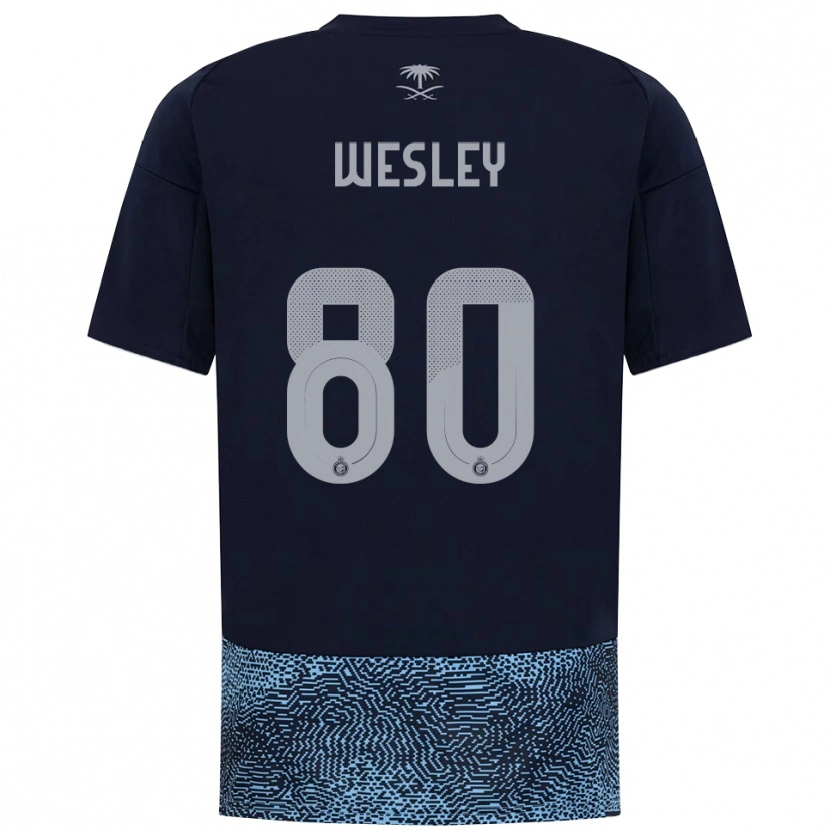 Danxen Uomo Maglia Wesley #80 Navy Azzurro Cielo Kit Gara Away 2025/26 Maglietta
