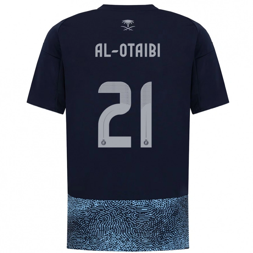 Danxen Uomo Maglia Abdulrahman Al-Otaibi #21 Navy Azzurro Cielo Kit Gara Away 2025/26 Maglietta
