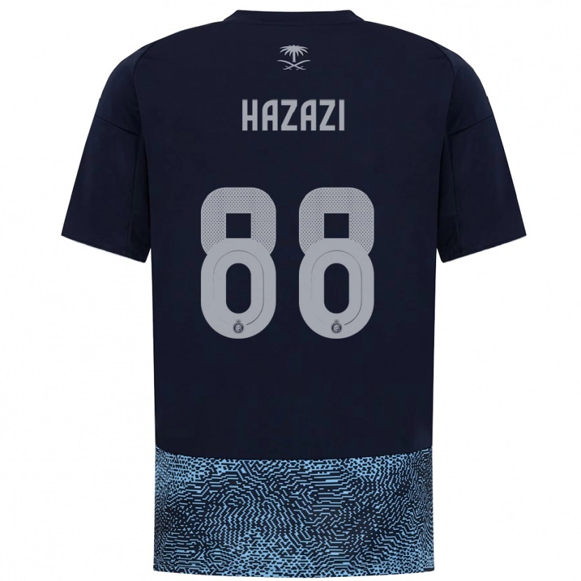 Danxen Uomo Maglia Bassam Hazzazi #88 Navy Azzurro Cielo Kit Gara Away 2025/26 Maglietta
